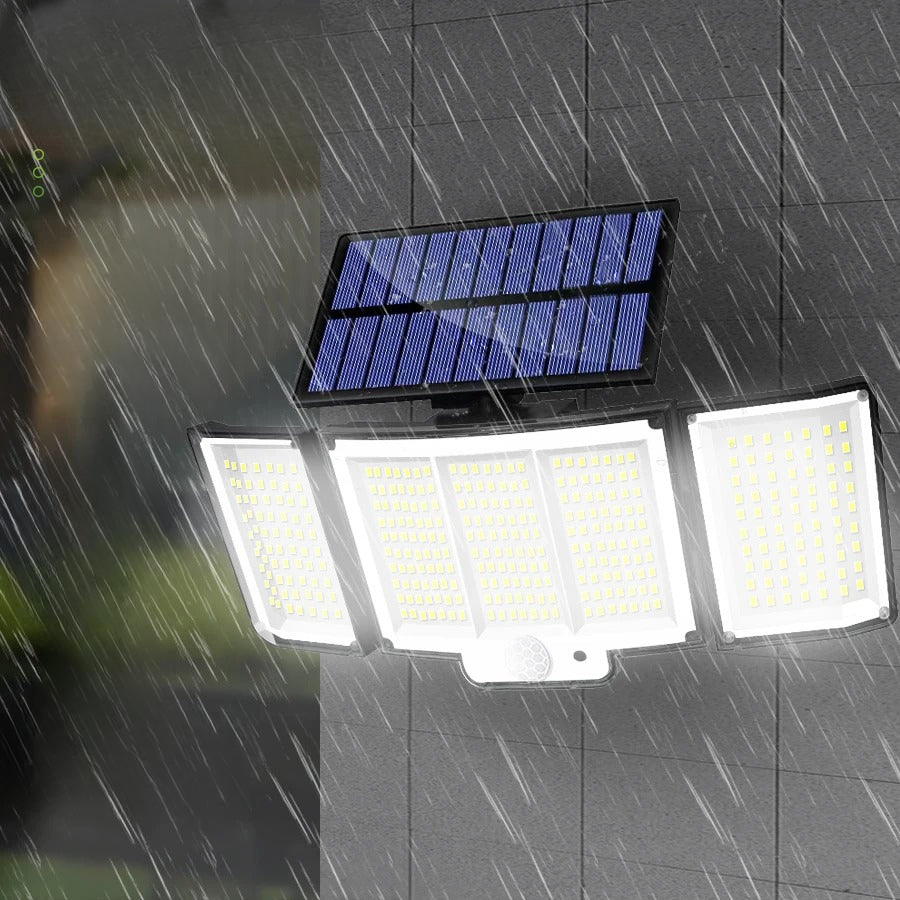 LED-Solar-Wandleuchte mit Bewegungsmelder