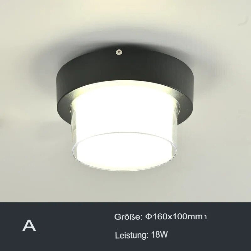 Modern ceiling light for outdoor areas