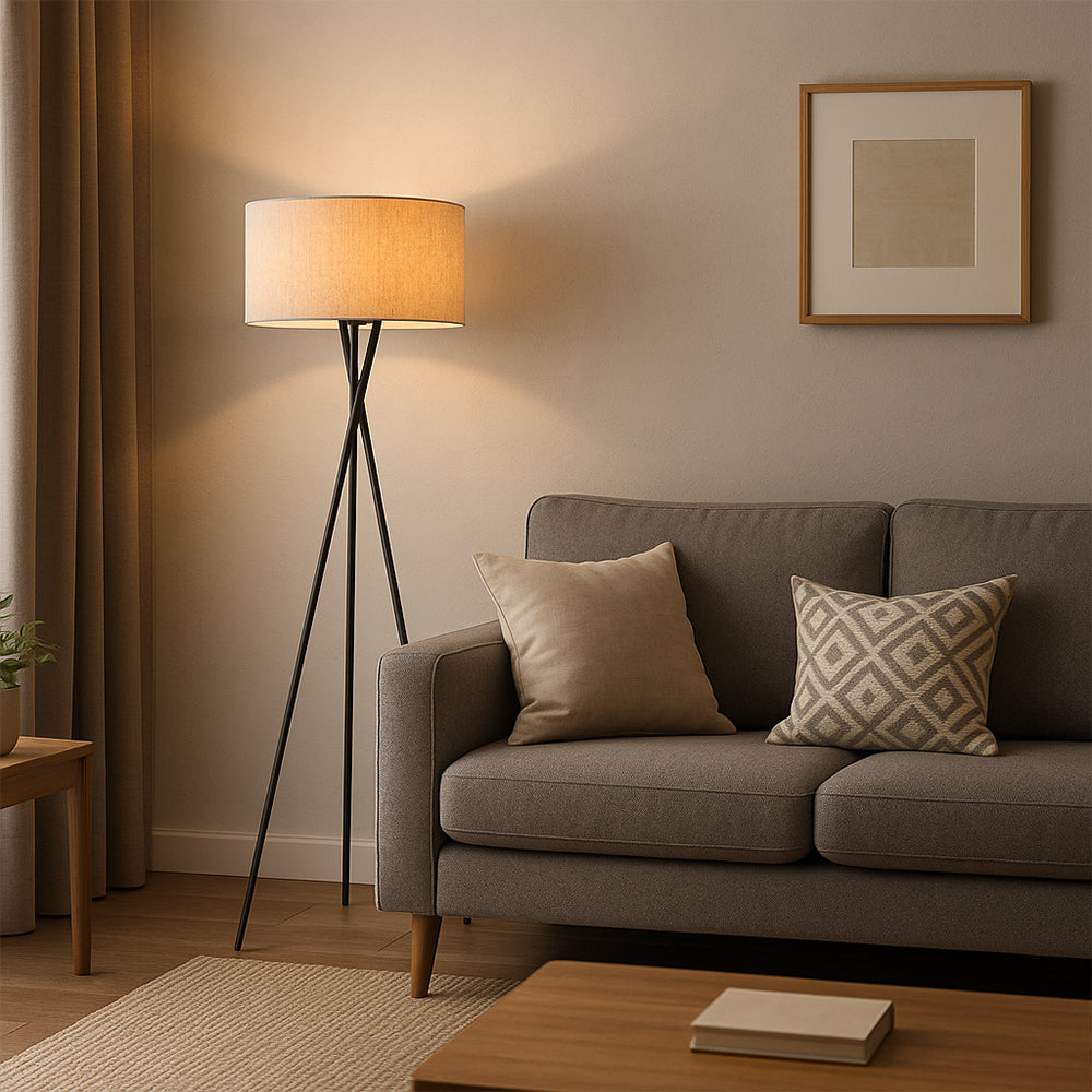 Elegante Stoff Stehlampe Modern