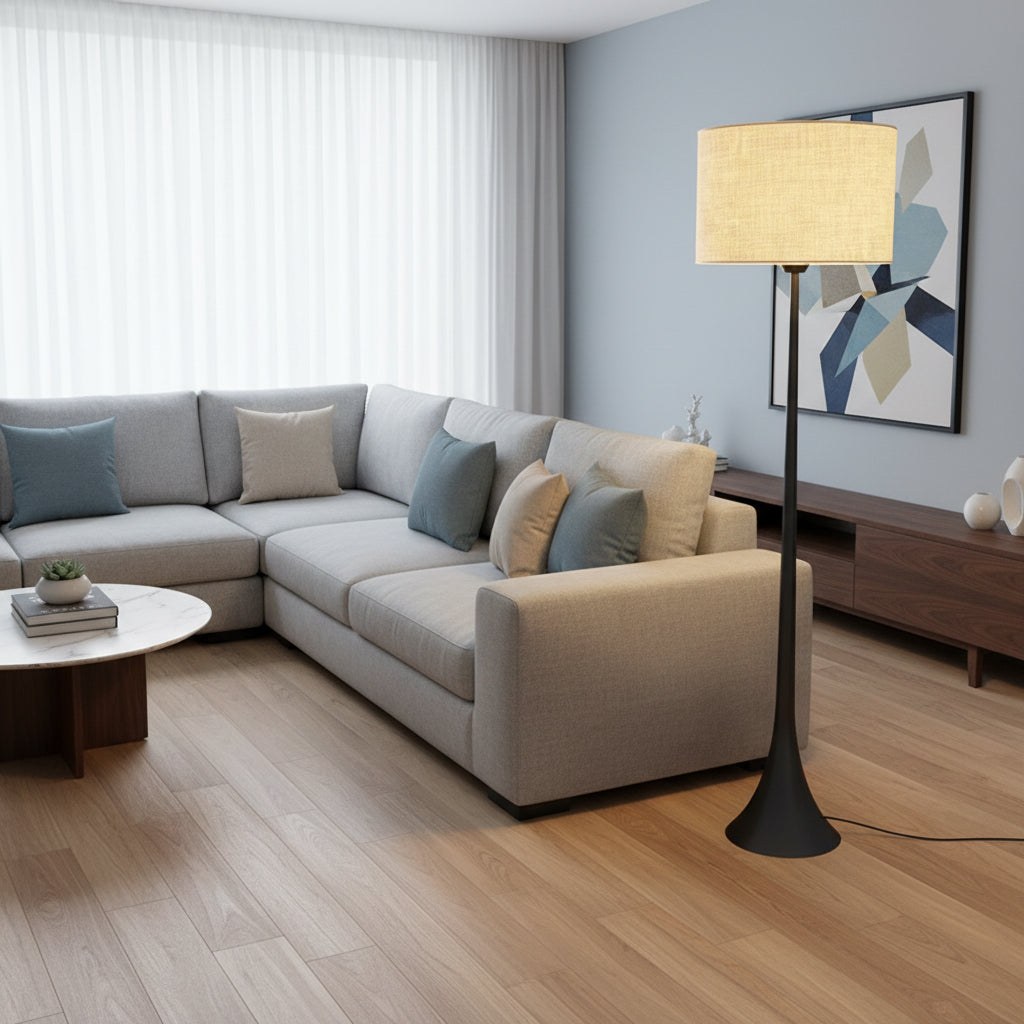 Moderne Seiden Stehlampe Design