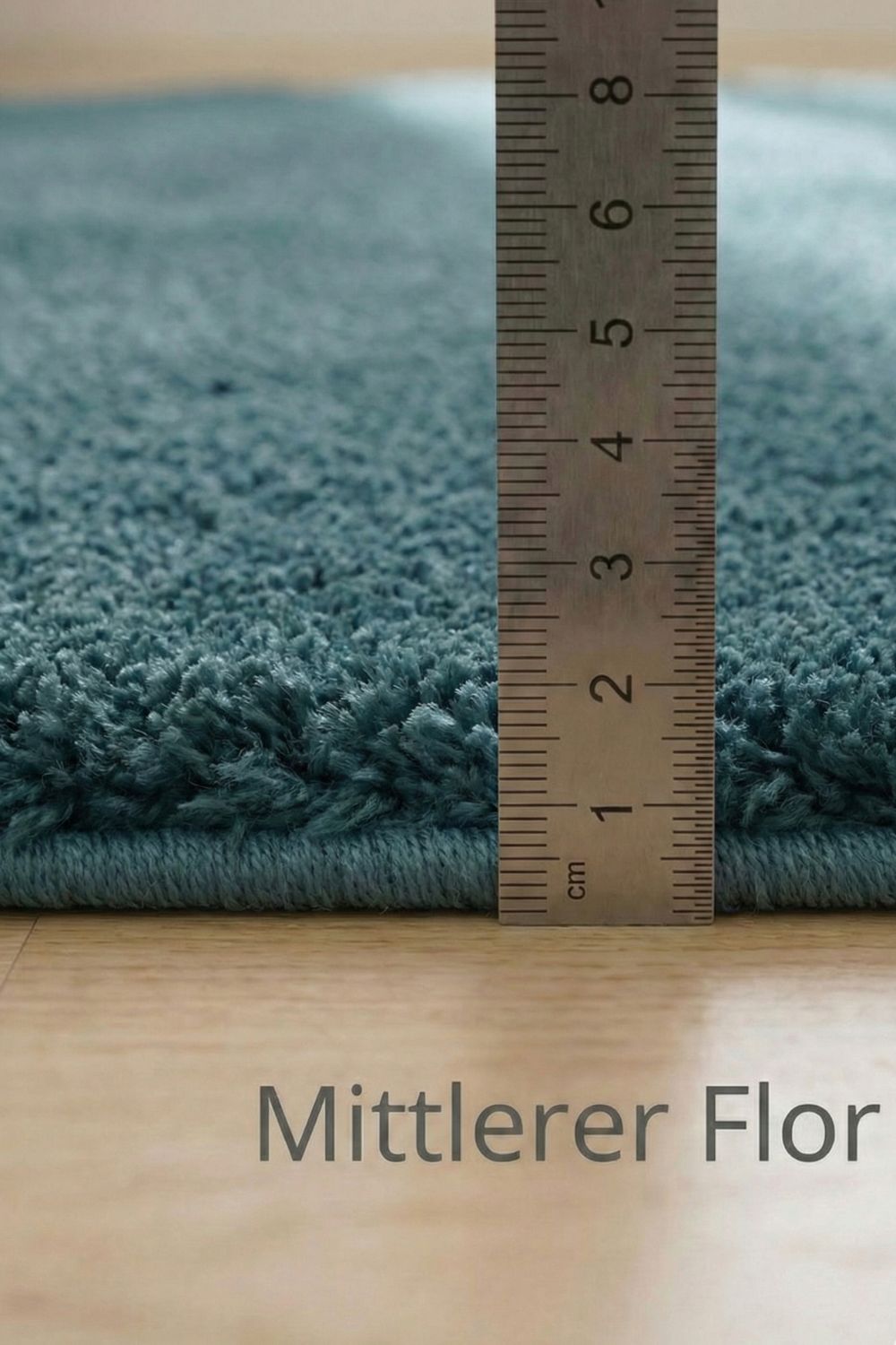 Hochflorteppich flauschig in Grau Beige oder Blau für Wohnzimmer Schlafzimmer groß