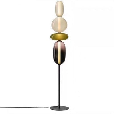 Designer-Stehlampe mit Farbdetails