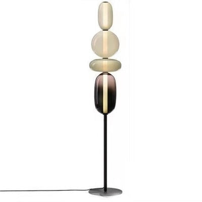 Designer-Stehlampe mit Farbdetails