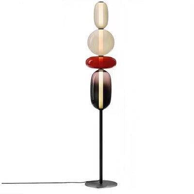 Designer-Stehlampe mit Farbdetails