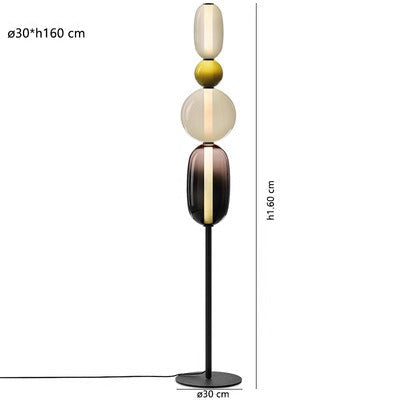 Designer-Stehlampe mit Farbdetails
