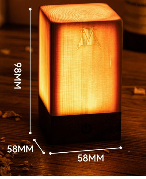 Verdane kabellose Holz Tischleuchte