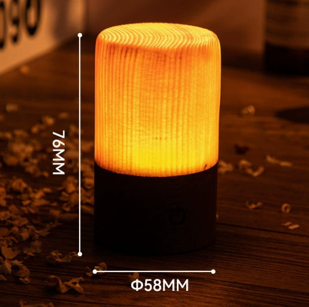 Verdane kabellose Holz Tischleuchte