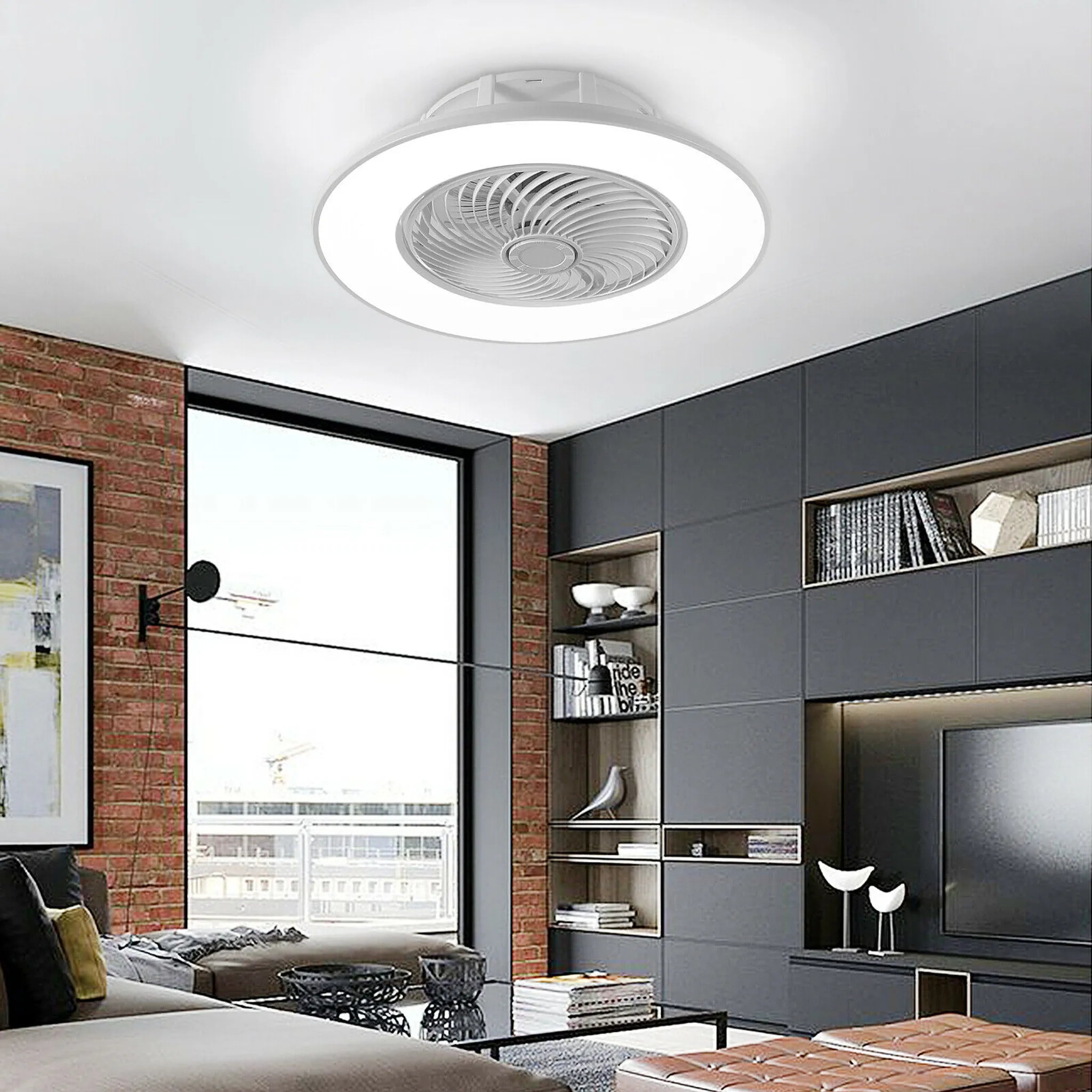 Moderne dimmbare LED-Deckenventilatorleuchte