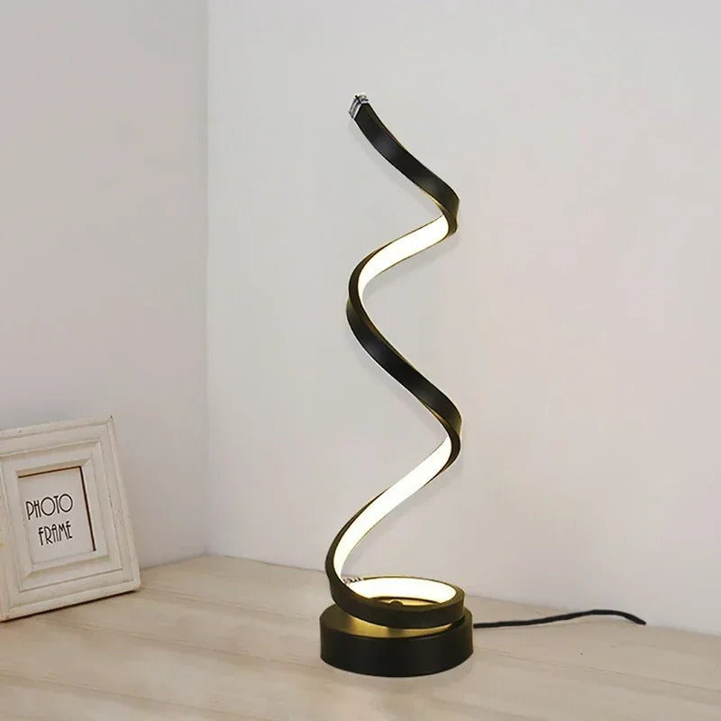 Lampe de table spirale à intensité variable