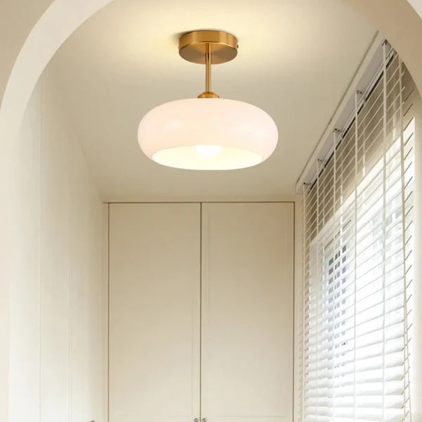 Bauhaus Deckenleuchte aus Glas