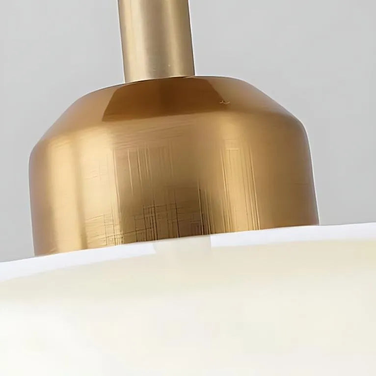 Lunessa Bauhaus Messing-Glas-Scheiben-Deckenleuchte