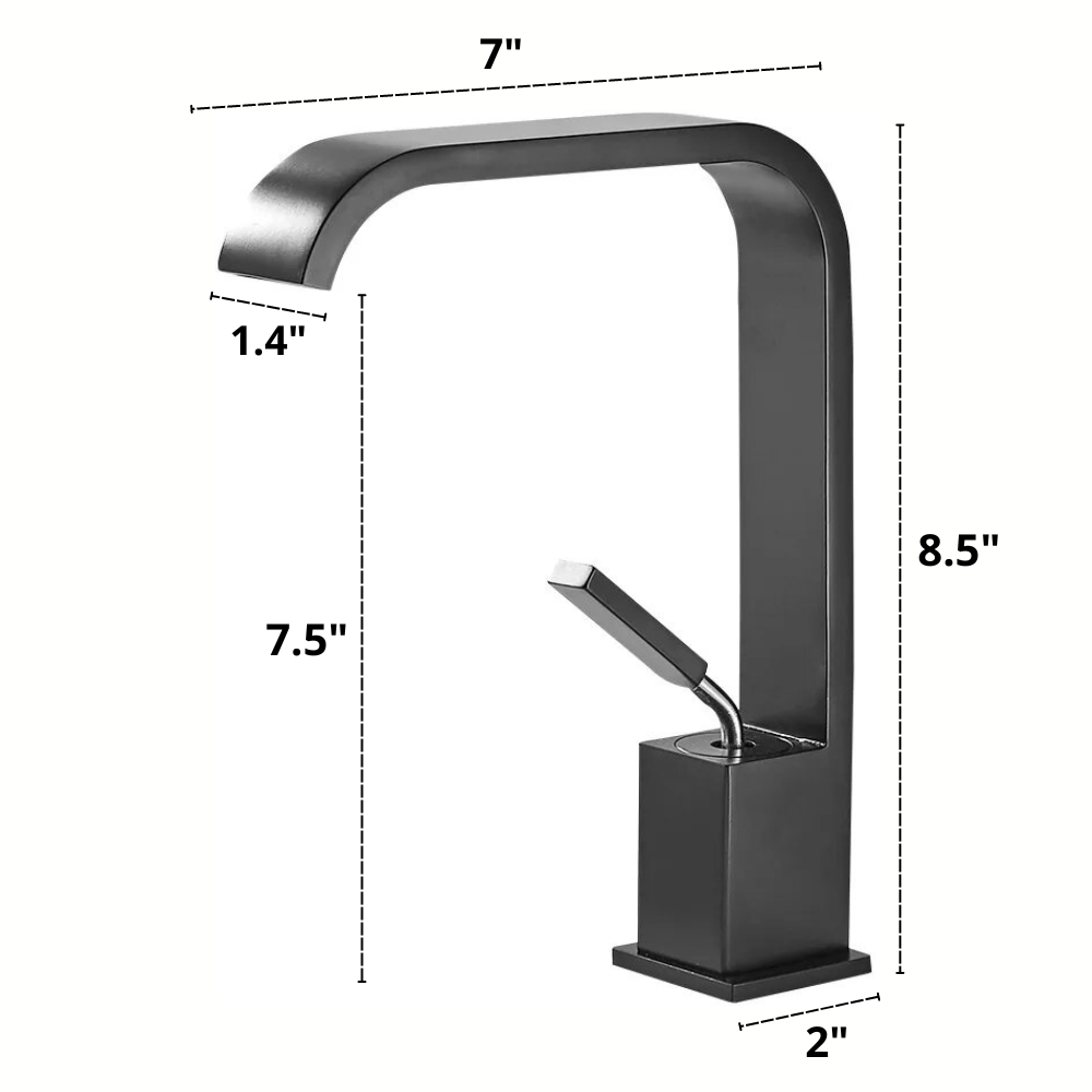 Elegant bathroom faucet with curved spout – a timeless highlight for the bathroom