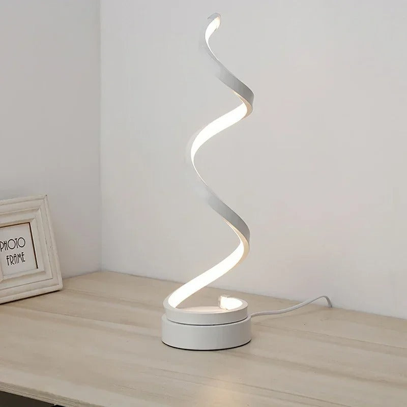 Lampe de table spirale à intensité variable
