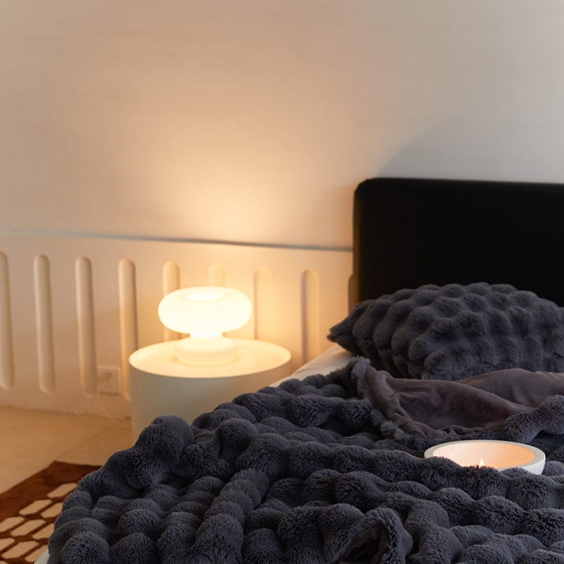 Kaninchenfell-Imitat Decke – Flauschig und Warm-Aster Selection