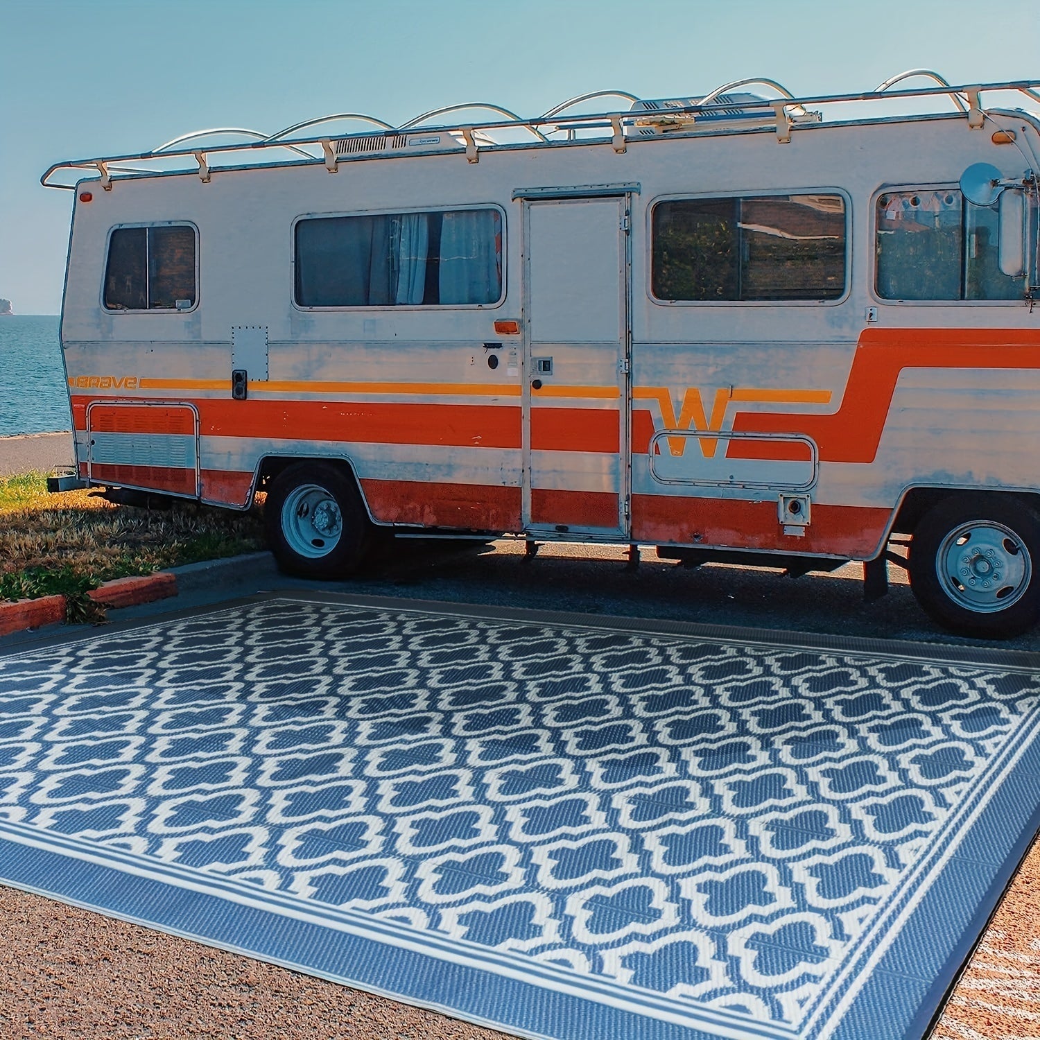 Wasserfester Outdoor-Teppich Boho-Design-Aster Selection