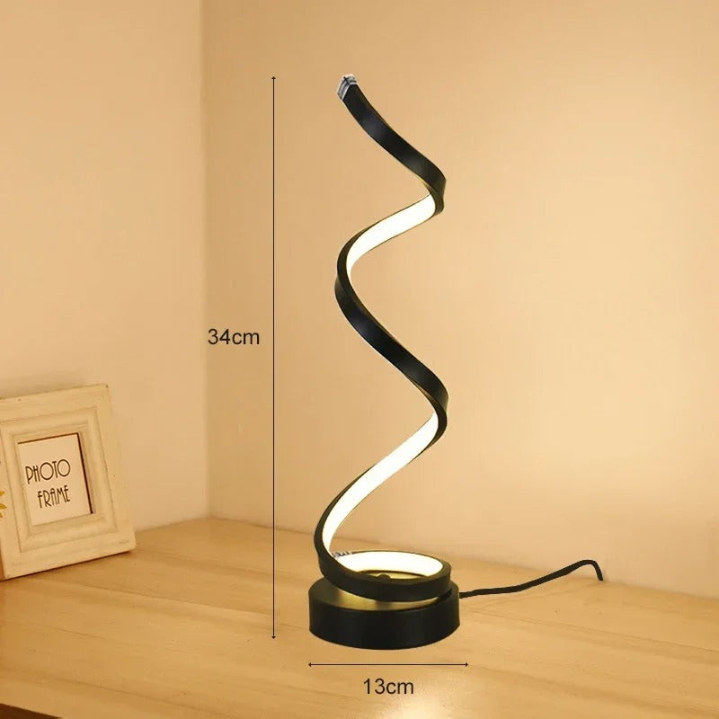 Lampe de table spirale à intensité variable