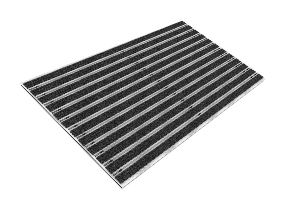 Sardelio Linear Aluminium Einbau-Fußmatte
