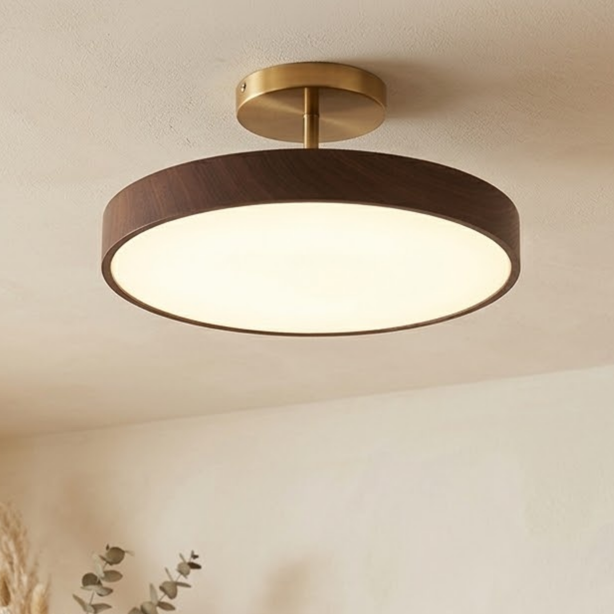 Talvara Minimalistisch Holzoptik Deckenleuchte