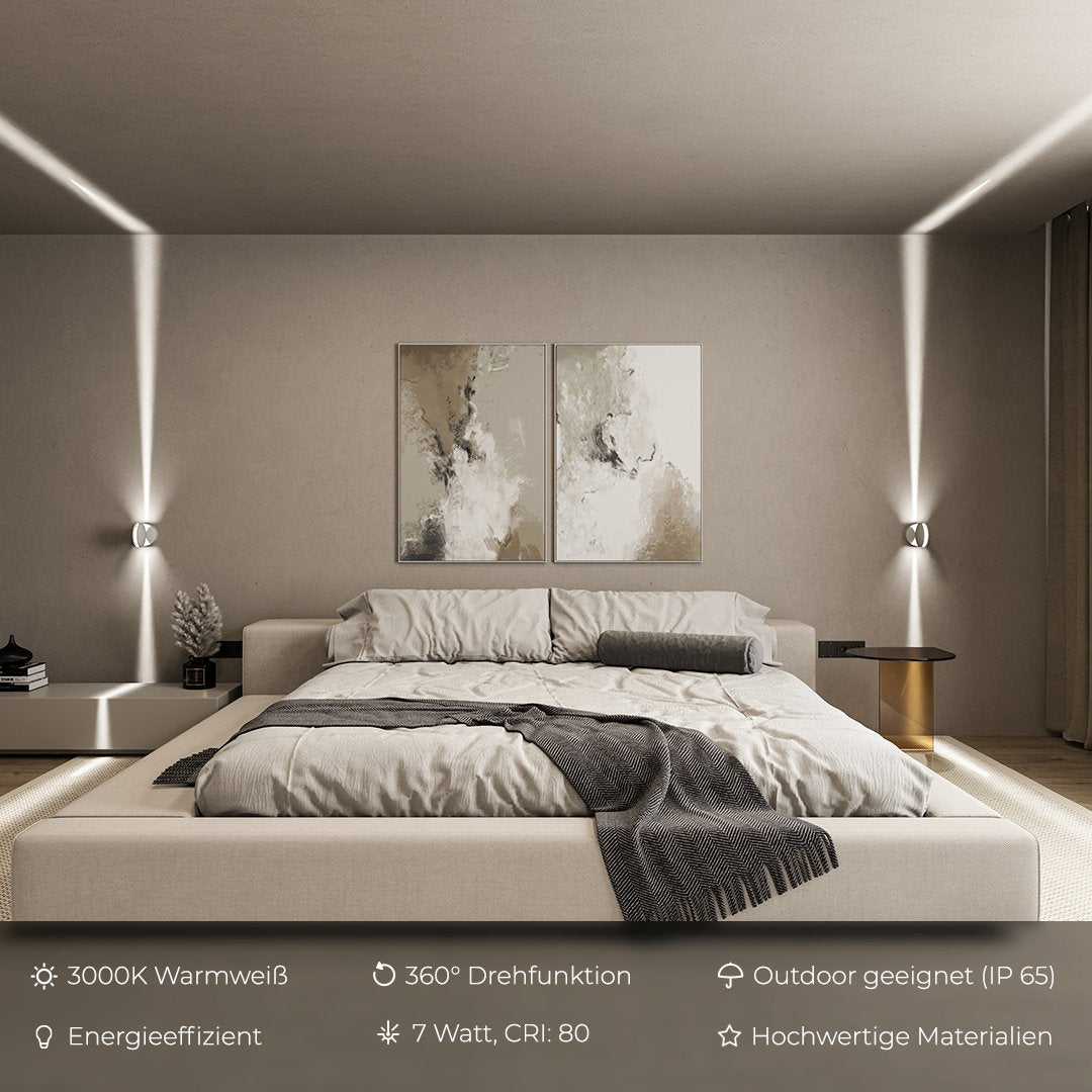 Zelvaro Minimalistisch Aluminium Wandleuchte