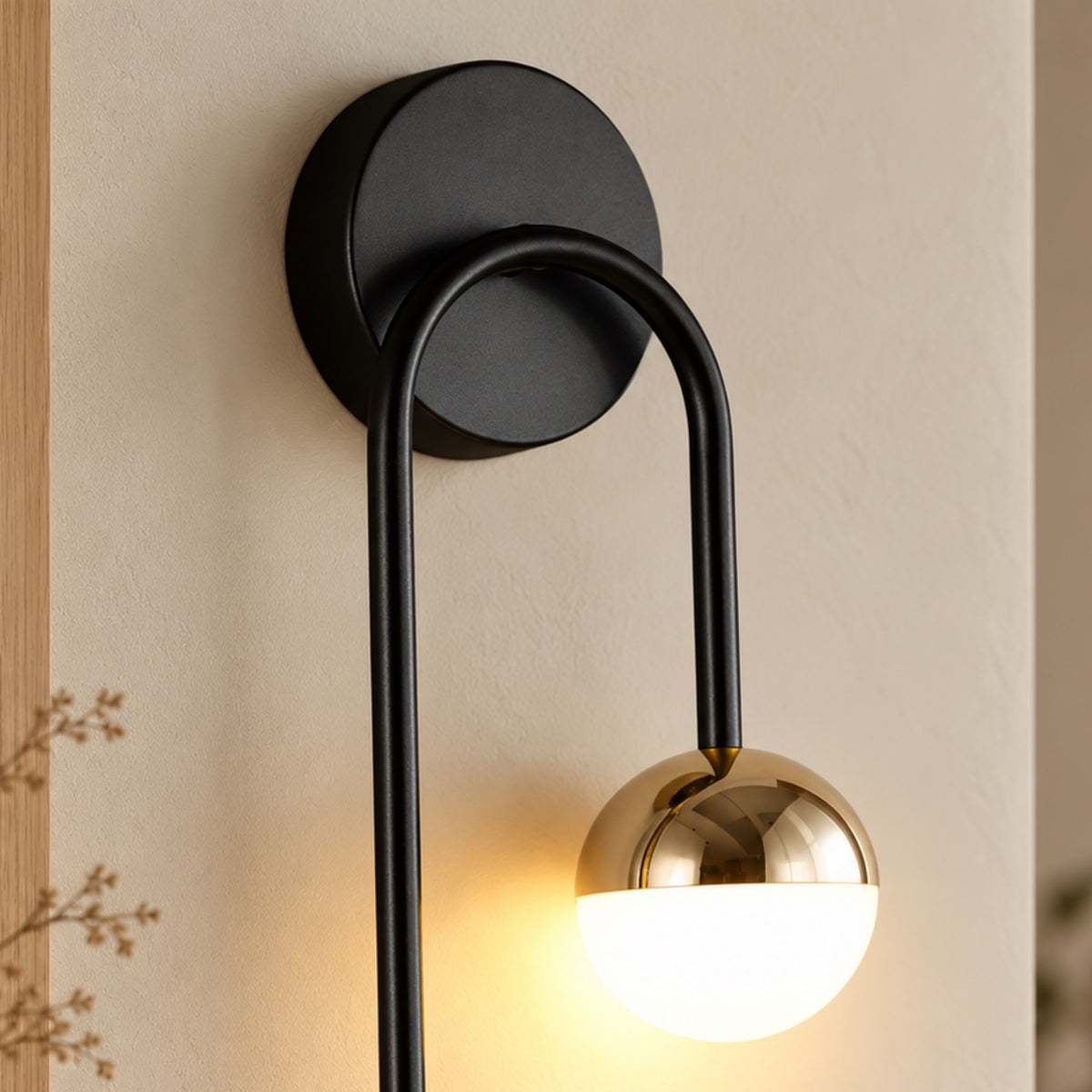 Umbrevo Modern Metall Ring-Wandleuchte