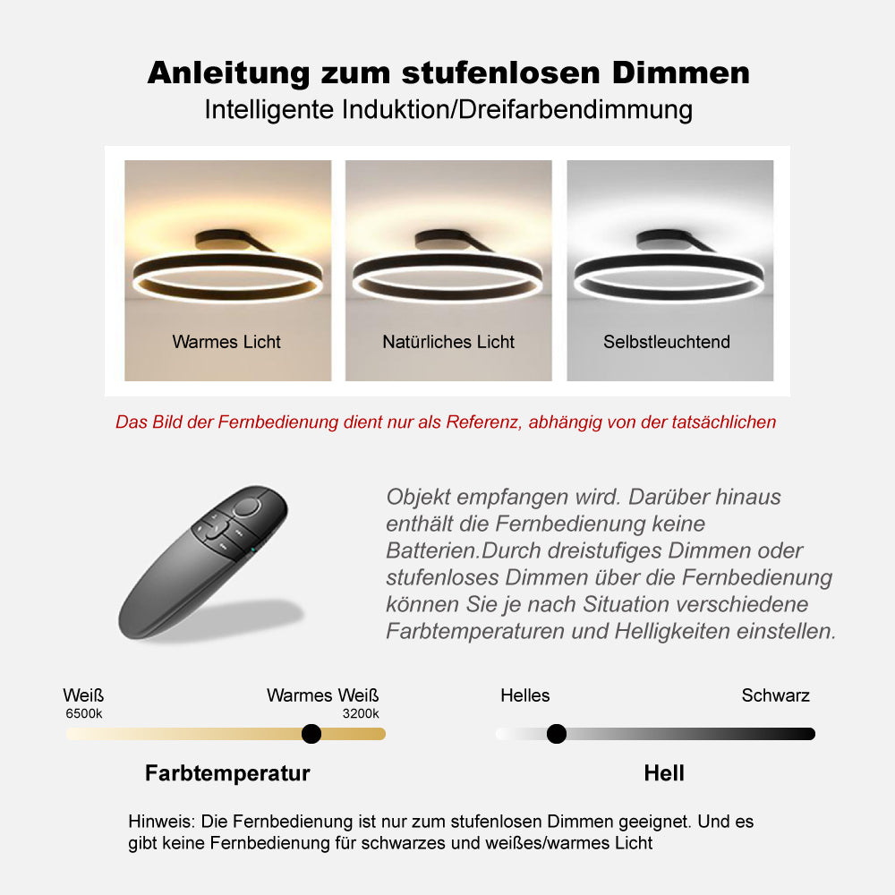 Corvela Minimalistisch Metall Ring-Deckenleuchte