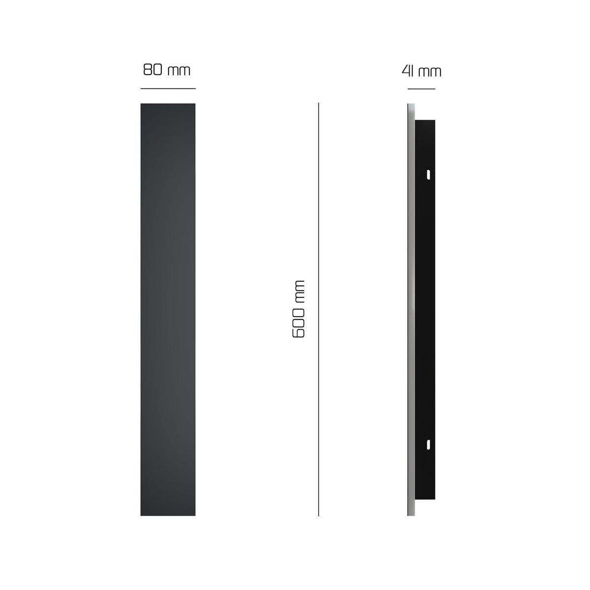 Brenholt Lineare LED Außenwandleuchte aus Metall – 2er-Set