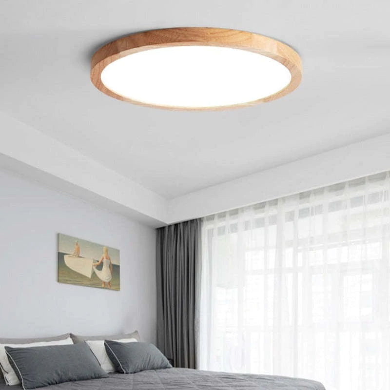 Nordvale Japandi Holz Deckenleuchte