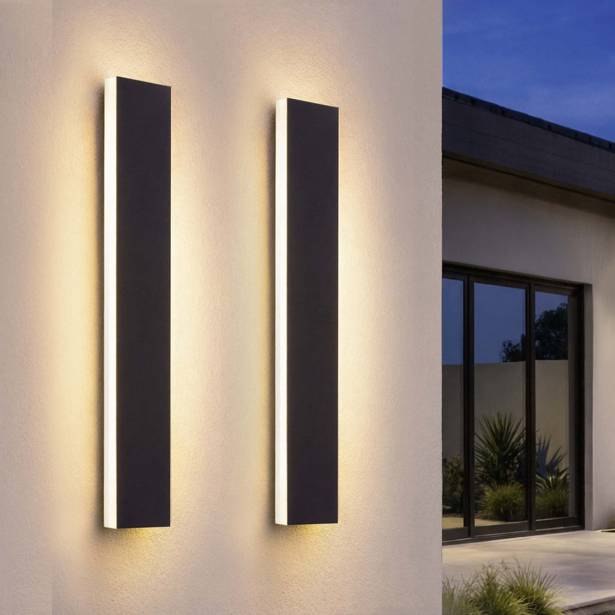 Lineare LED Wandleuchte 2er-Set
