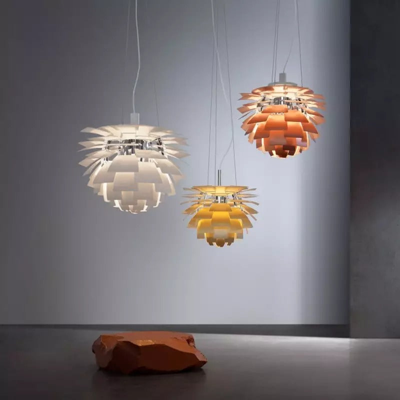 Moderne Artischocken-Metall-Pendelleuchte
