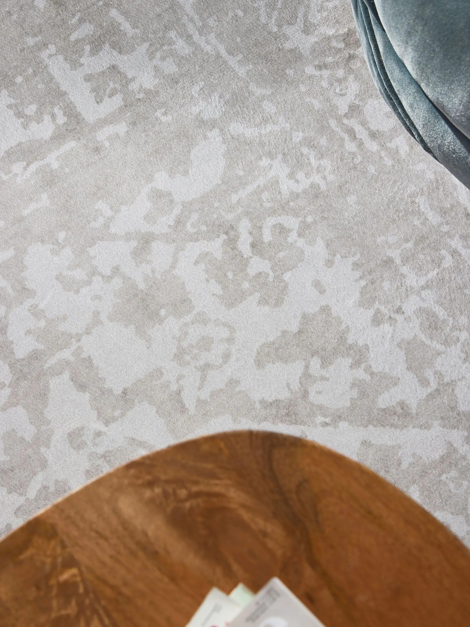 Waschbarer Teppich 200x300 für Wohnzimmer Schlafzimmer rund 200 cm Beige Grau Taupe