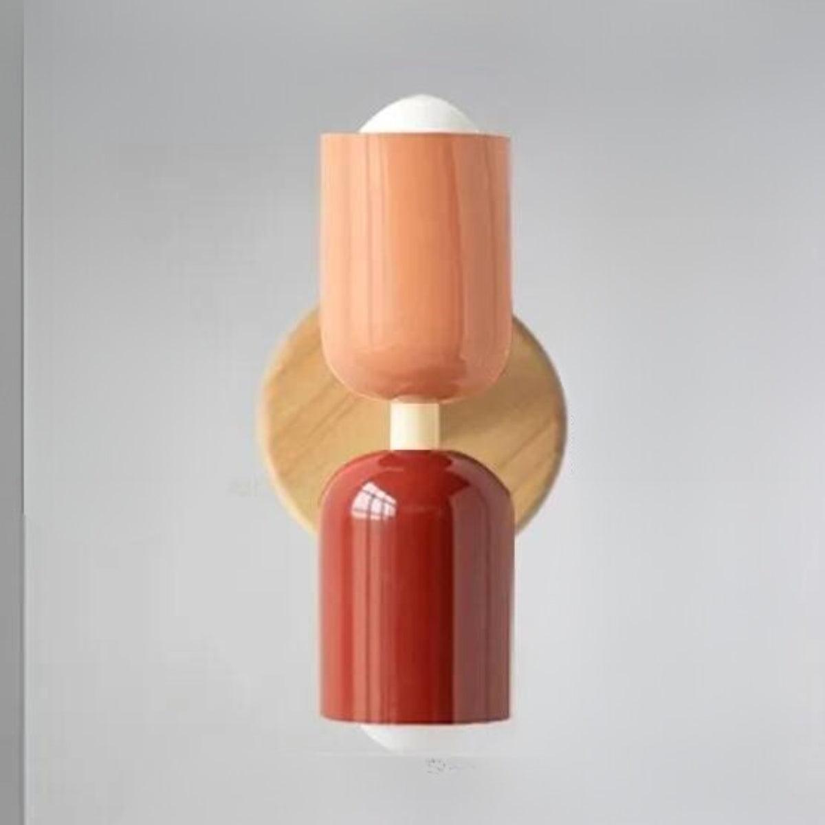 Doppelkopf Wandlampe Holz-Aster Selection