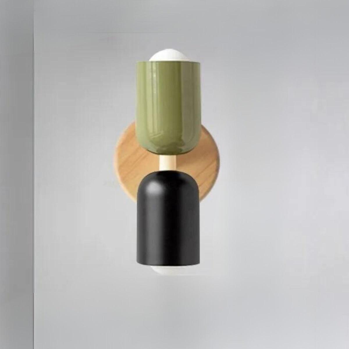 Doppelkopf Wandlampe Holz-Aster Selection
