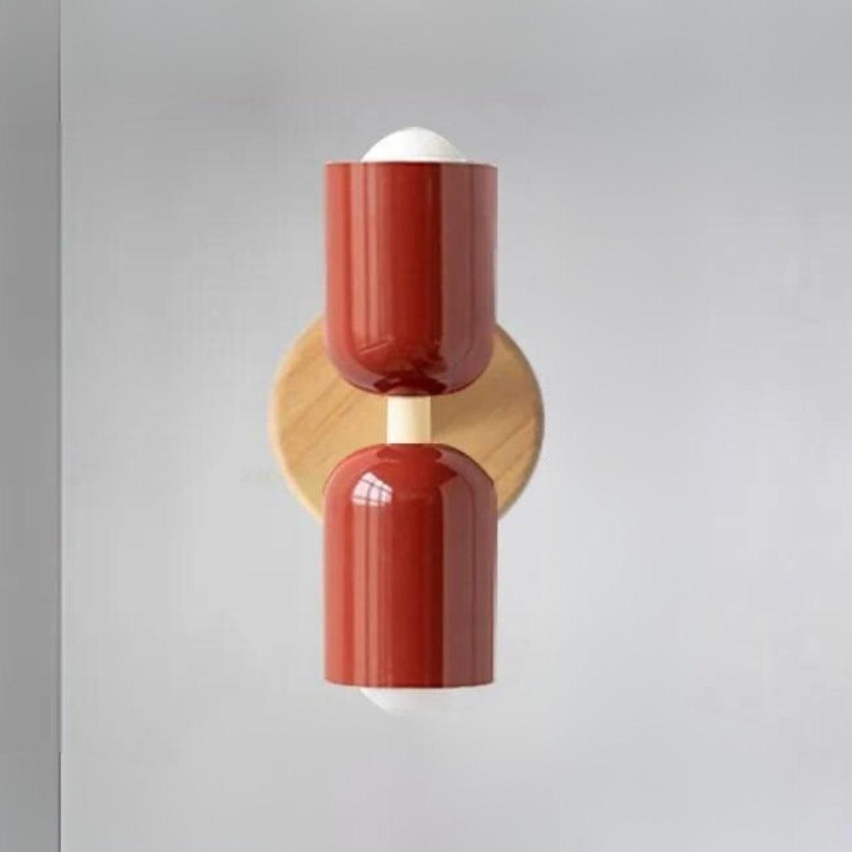 Doppelkopf Wandlampe Holz-Aster Selection