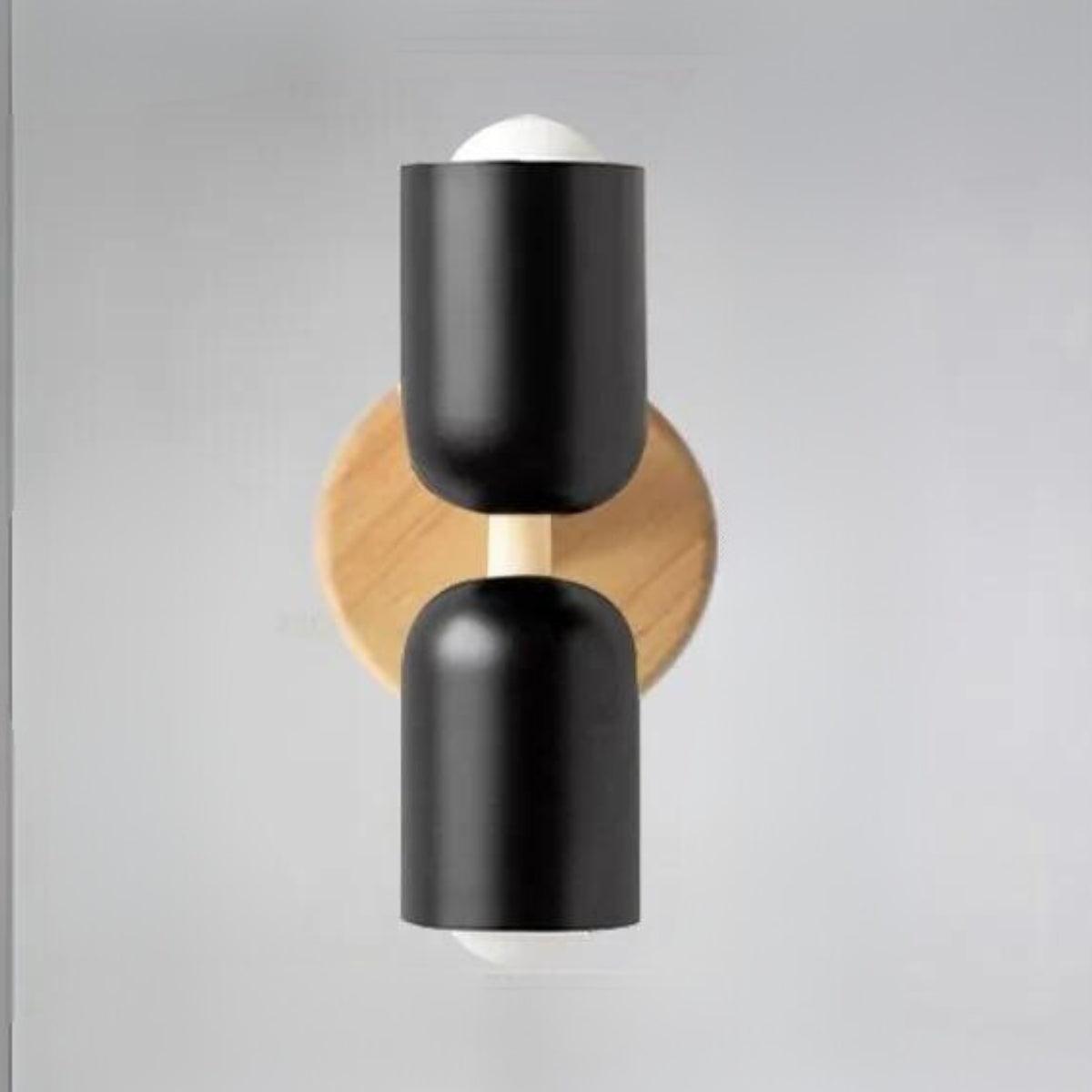 Doppelkopf Wandlampe Holz-Aster Selection