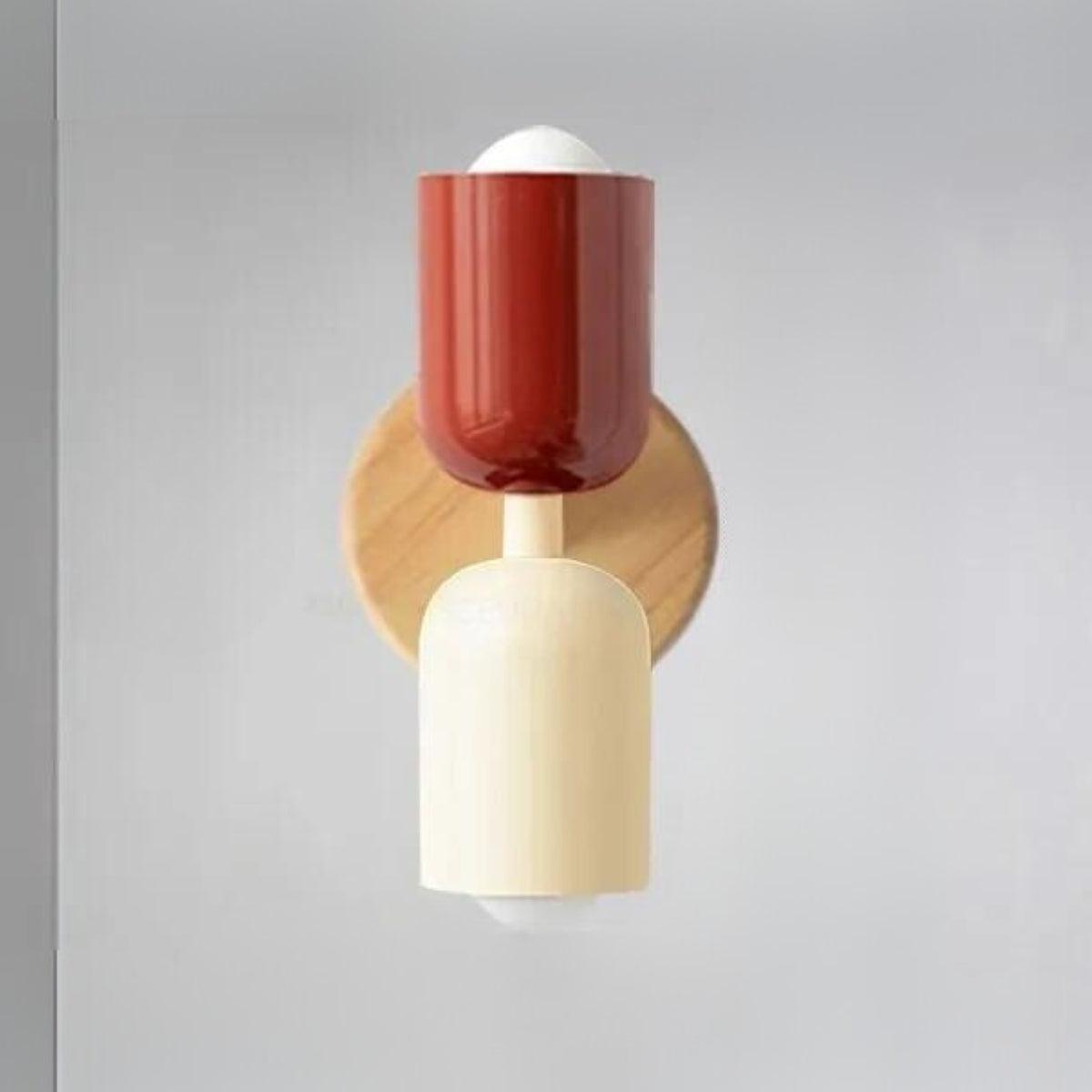 Doppelkopf Wandlampe Holz-Aster Selection