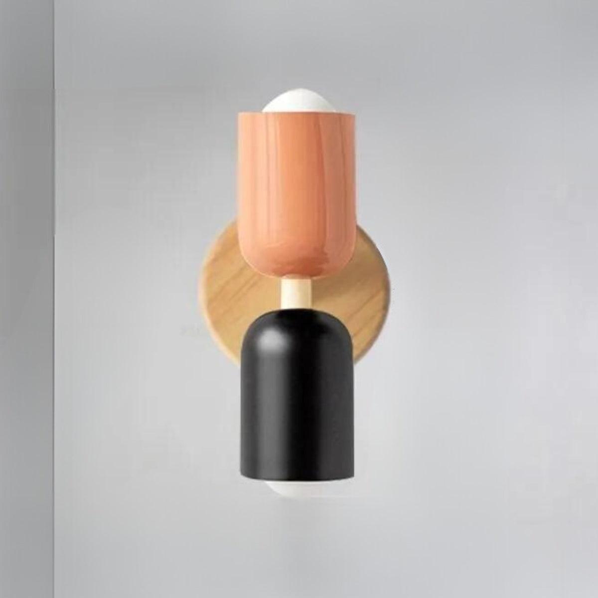 Doppelkopf Wandlampe Holz-Aster Selection