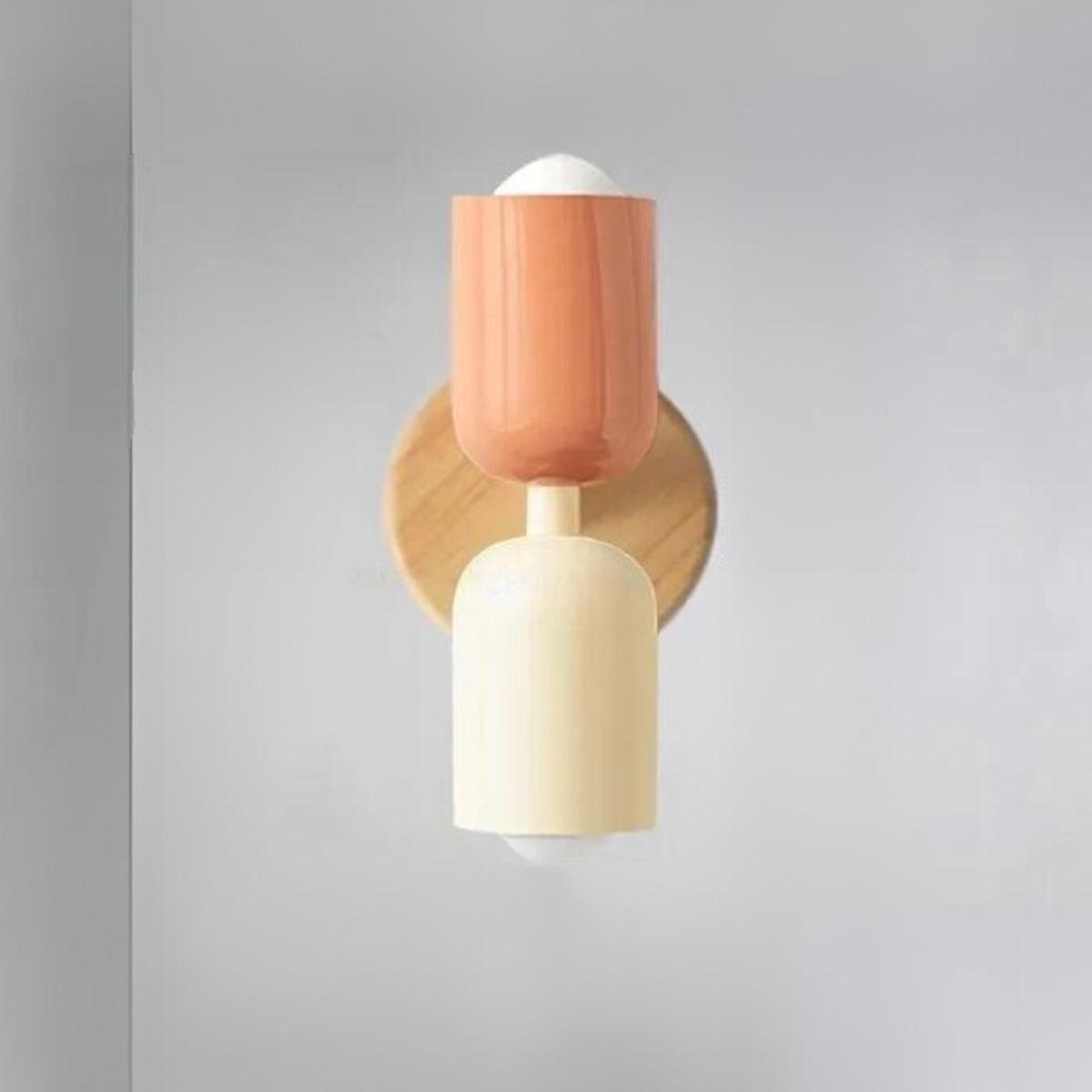 Doppelkopf Wandlampe Holz-Aster Selection