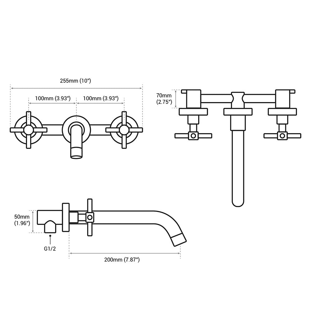 Wandarmatur mit Doppelgriff – Elegant, funktional & zeitlos schön-Aster Selection