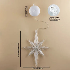 Weihnachts Polaris Saugnapf Lichterkette für Weihnachten & Fensterdeko