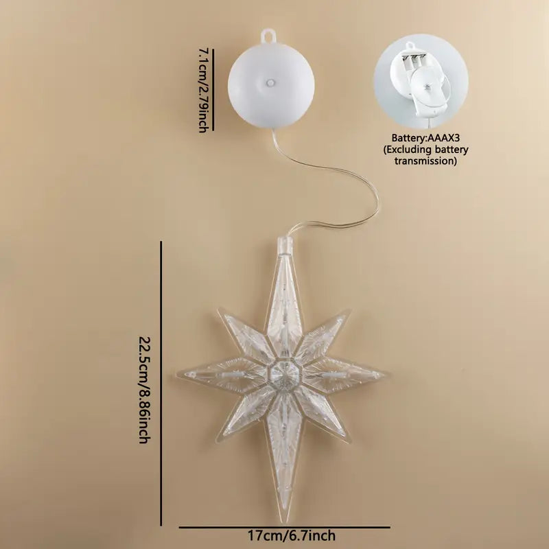 Weihnachts Polaris Saugnapf Lichterkette für Weihnachten & Fensterdeko