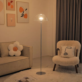 Contemporary floor lamp with acrylic shade