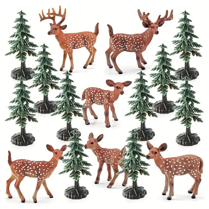 Realistische Weihnachts Rentier Figuren Set für Weihnachten