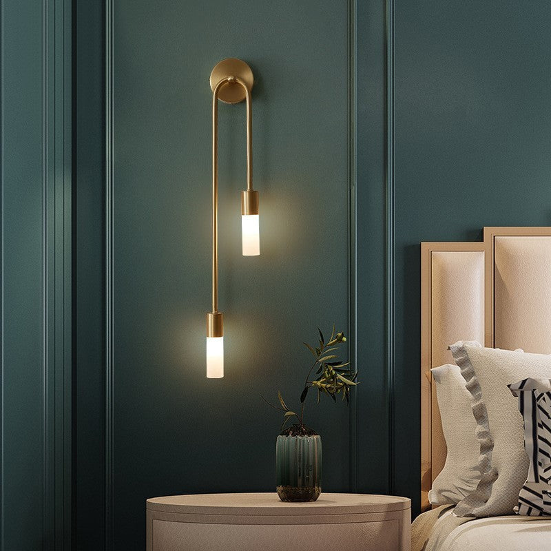 Moderne LED-Wandleuchte Gold Dual-Stab-Aster Selection