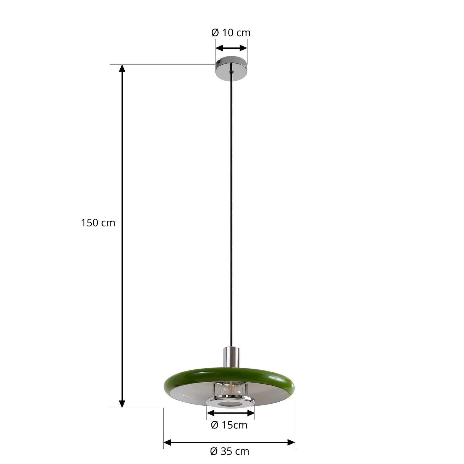 Bauhaus Retro Metall-Pendelleuchte