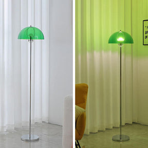 Contemporary floor lamp with acrylic shade