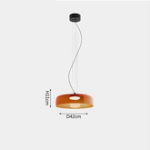 Farbglas LED Pendelleuchte