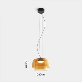 Farbglas LED Pendelleuchte