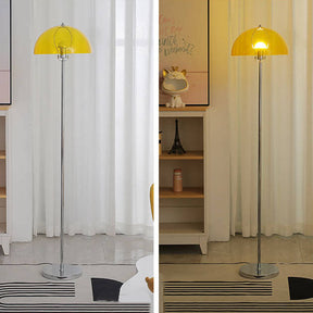 Contemporary floor lamp with acrylic shade