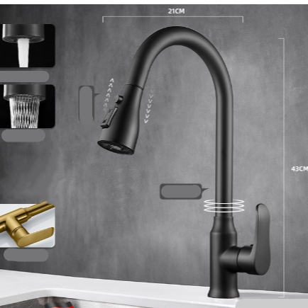 Smart Küchenarmatur mit ausziehbarer Brause und Touch-Technologie – Für innovative Küchen-Aster Selection