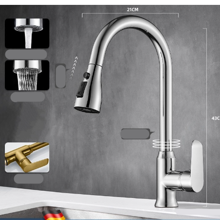 Smart Küchenarmatur mit ausziehbarer Brause und Touch-Technologie – Für innovative Küchen-Aster Selection